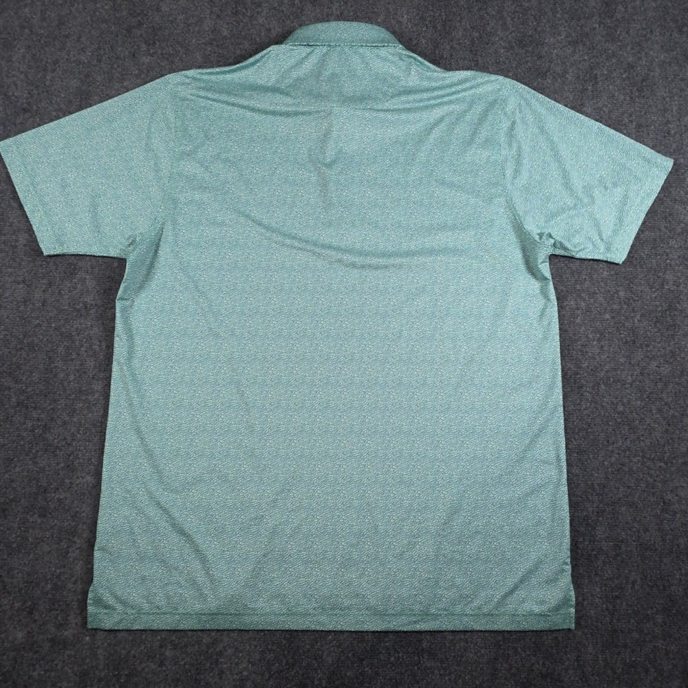 Donald Ross Sportswear Polo Shirt Mens Large Mint Green AOP Golf - Picture 3 of 7